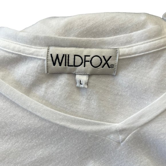 Wildfox Rose All Day Tee White and Black Large - Picture 3 of 4